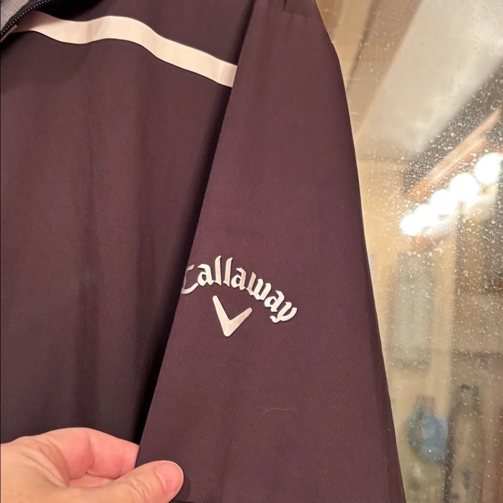Callaway Black Men's Jacket weather series golf lightweight L half zip coat - Picture 8 of 16